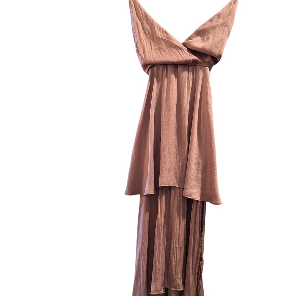 Mustard Seed Purple High Low Sundress Plunge Neckline